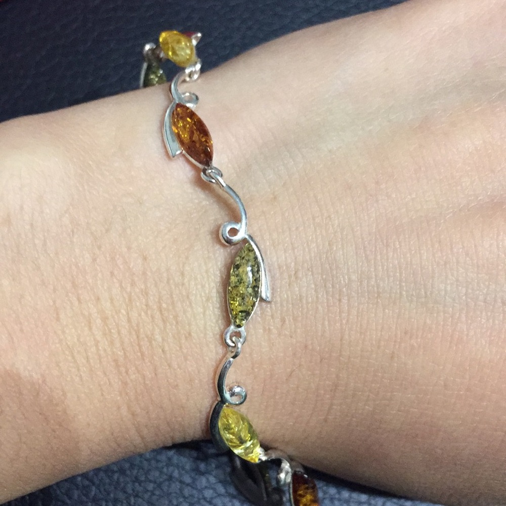 AMBER silver bracelet